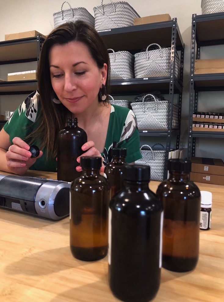 Here I am at Maya Chia's Studio sampling different scents and oil blends a few years ago!