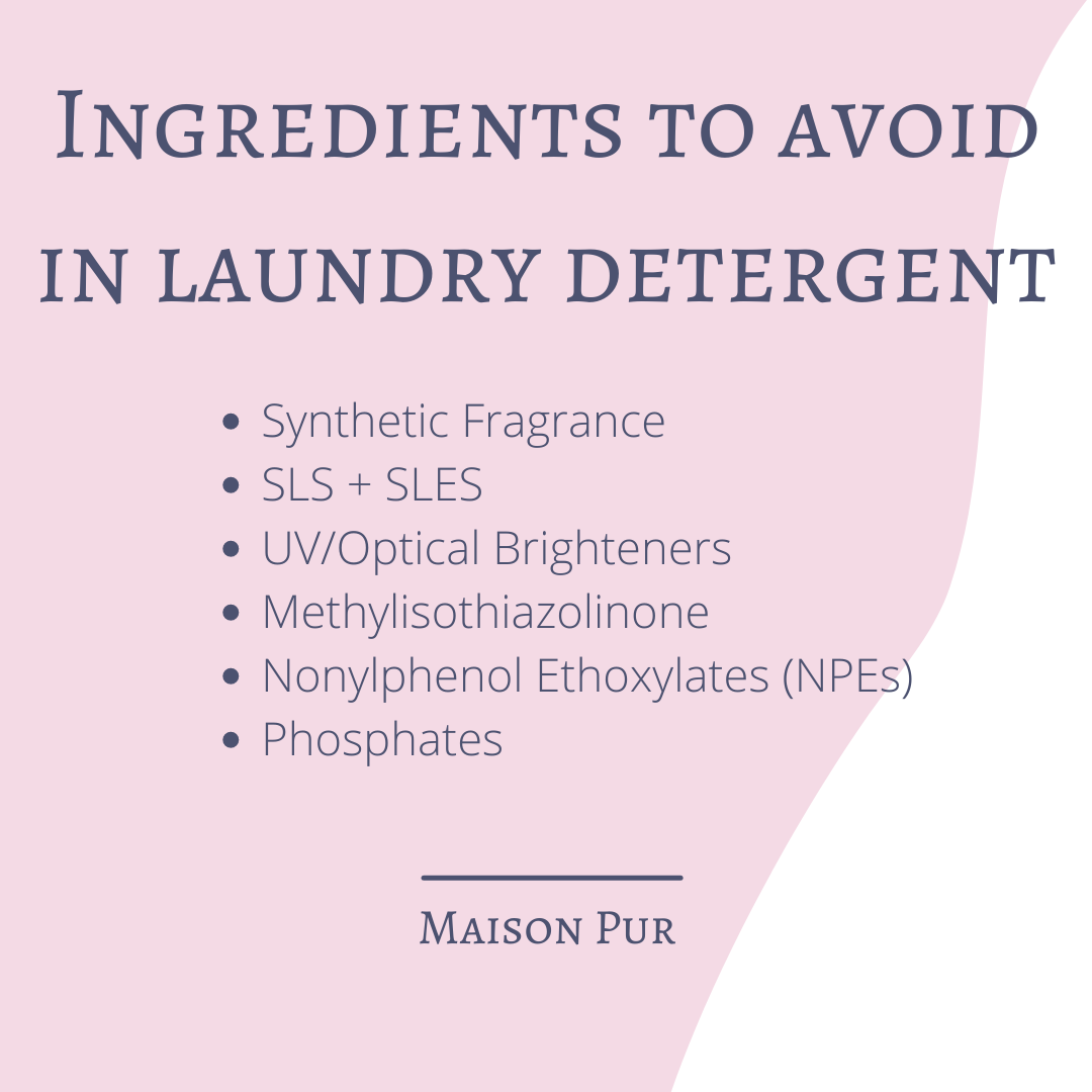 List of ingredients to avoid in laundry detergent