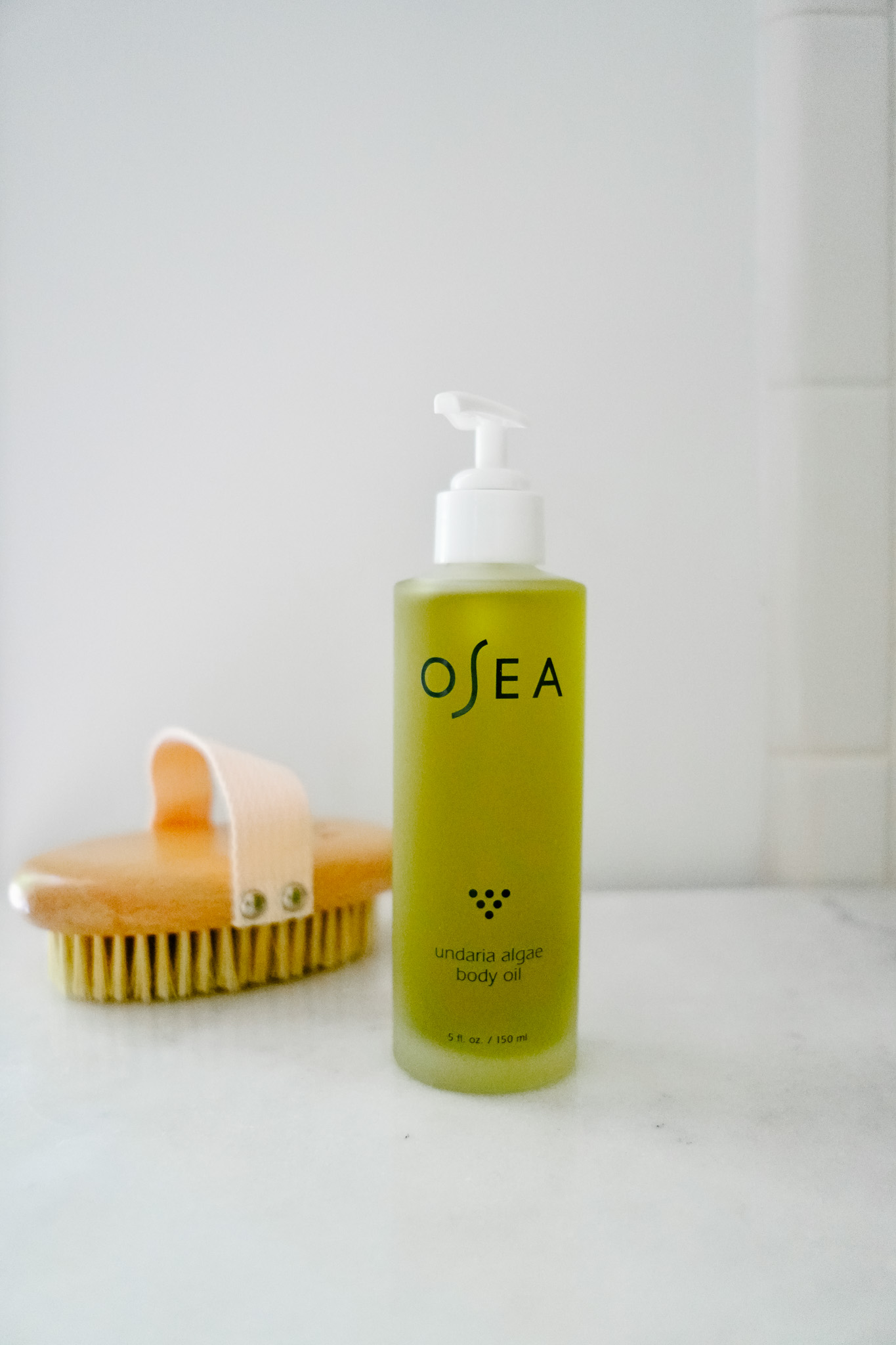OSEA body oil on the counter