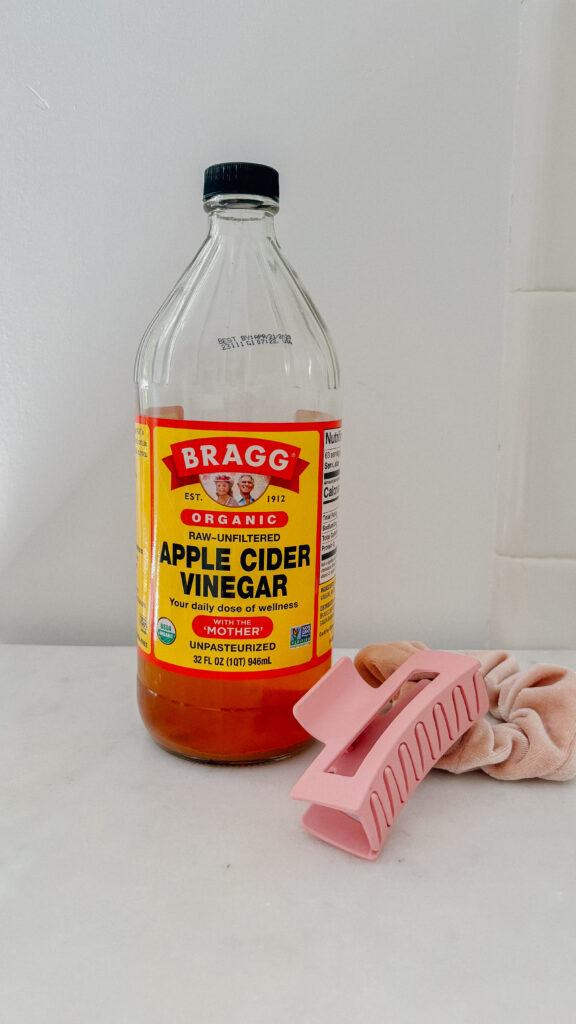 Apple cider vinegar hair detox for removing product buildup and restoring shine