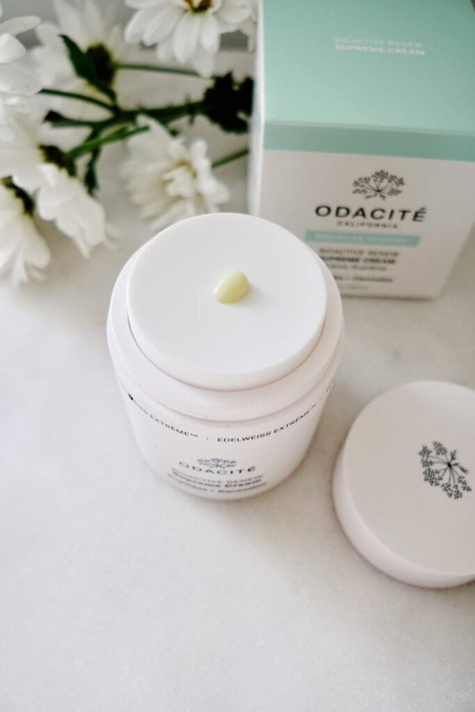 Odacite face cream with flowers