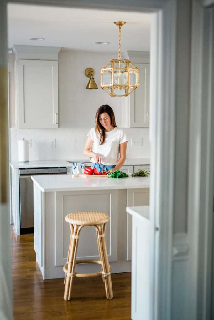 Preparing to cook with safe cast iron cookware