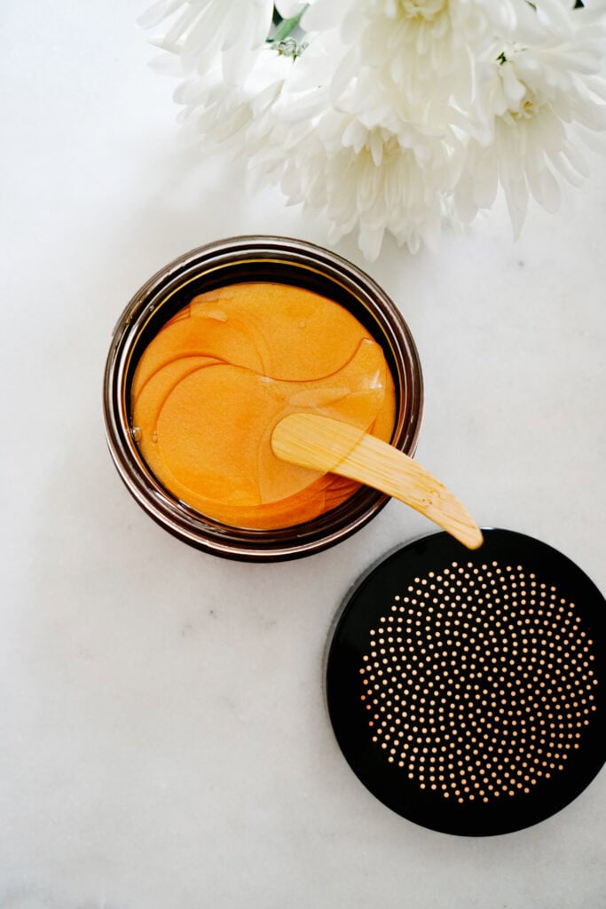 March True Botanicals Eye Masks on counter