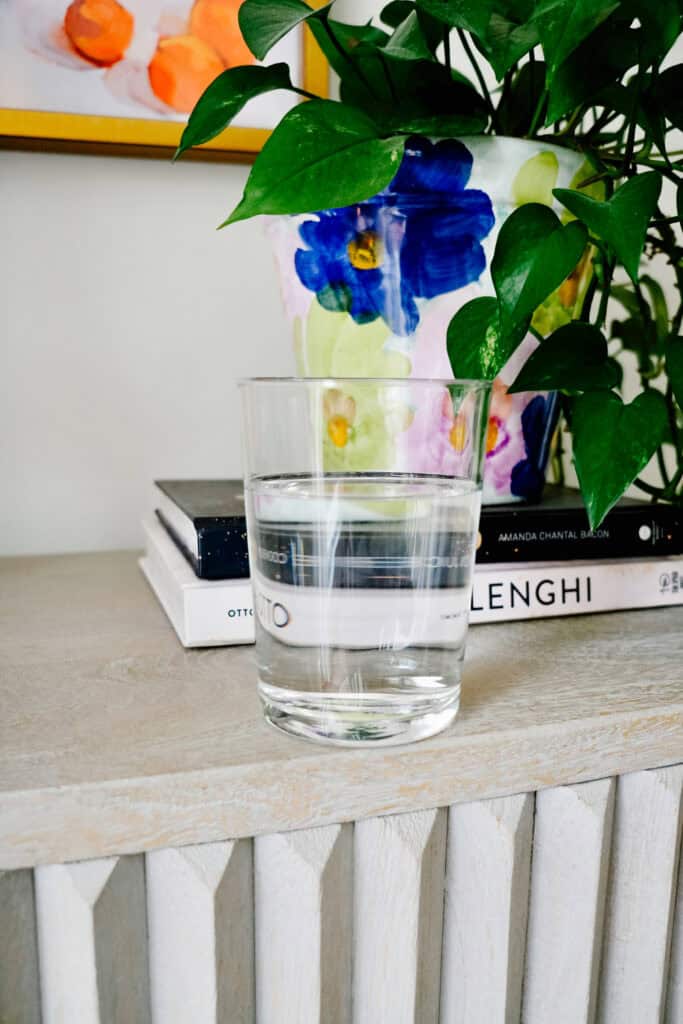 purified drinking water from tap water