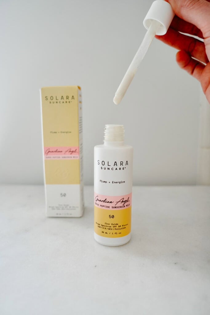 Solara serum on counter