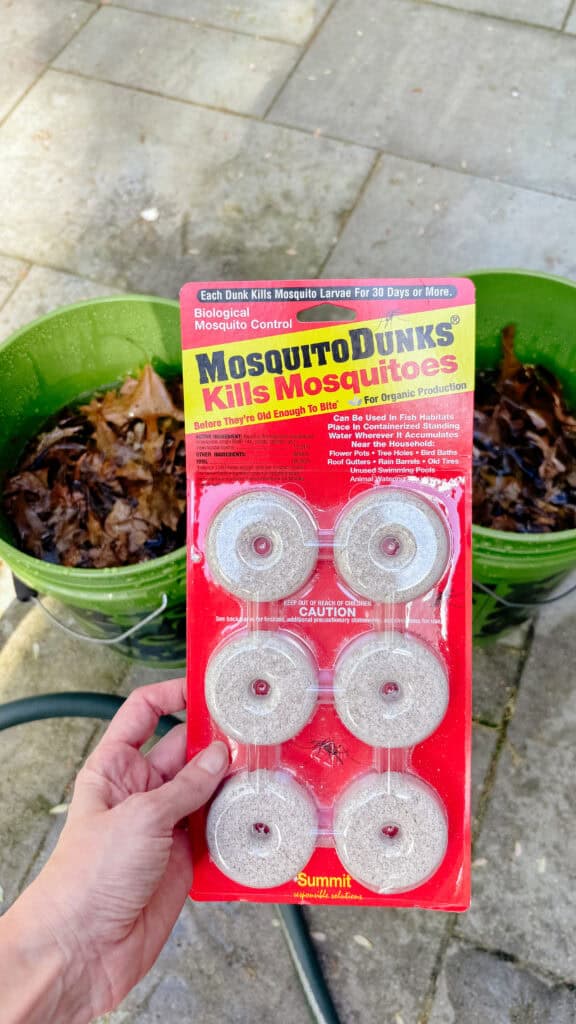 Creating buckets to prevent mosquitoes