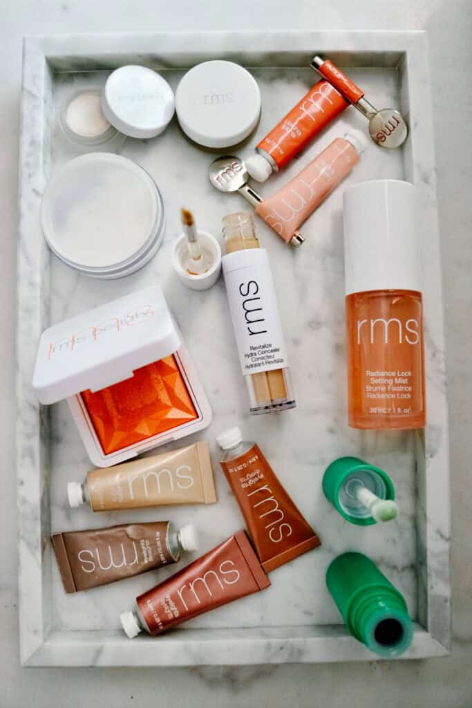 Collection of RMS Beauty clean beauty products