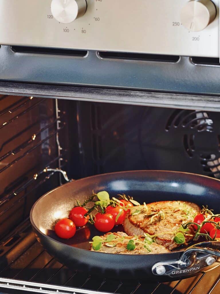 cooking with green pan